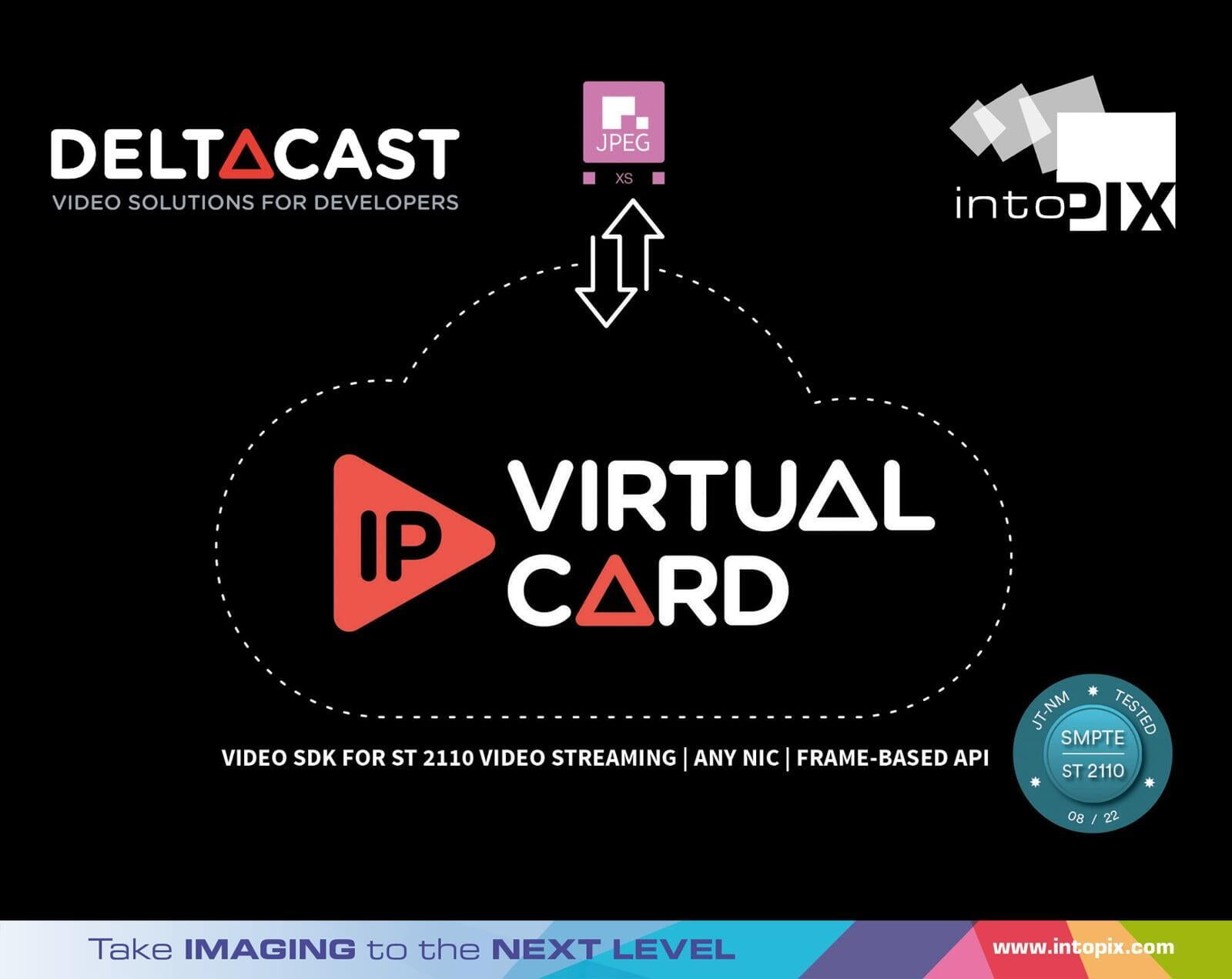DELTACAST announces low-bitrate SMPTE 2110-22 video streaming support in its IP Virtual Card with intoPIX JPEG XS software